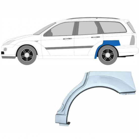 Takalokasuoja korjaussarja varten Ford Focus 1998-2007 / Vasen+Oikea / COMBI / Sarja 6292