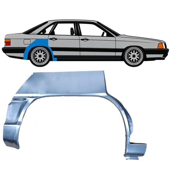 Takalokasuoja korjaussarja varten Audi 100 C3 1982-1990 / Oikea 7607