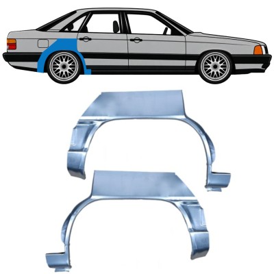 Takalokasuoja korjaussarja varten Audi 100 C3 1982-1990 / Vasen+Oikea / Sarja 9993