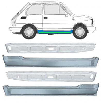 Sisäinen ja ulkoinen kynnyksen korjauspaneeli varten Fiat 126p 1972-2000 11718