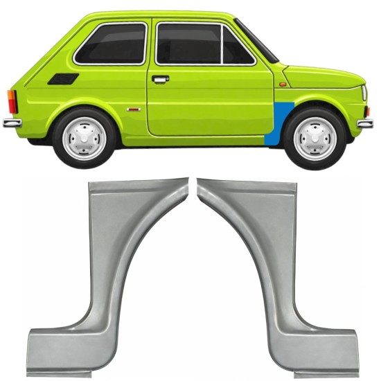 Etulokasuojan korjauspelti varten Fiat 126p 1972-1994 ST/FL / Vasen+Oikea / Sarja 11219