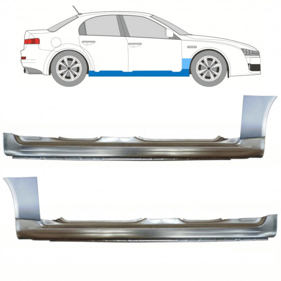 Kynnyksen ja etulokasuojan korjauspaneeli varten Alfa Romeo 159 2005-2012 / Sarja 11301