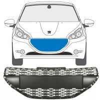 Säleikkö varten Peugeot 208 2012-2015 16196