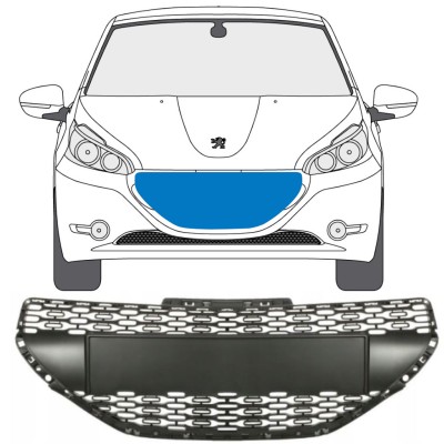 Säleikkö varten Peugeot 208 2012-2015 16196