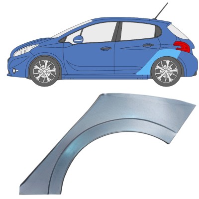 Takalokasuoja korjaussarja varten Peugeot 208 2012-2019 / Vasen 16317