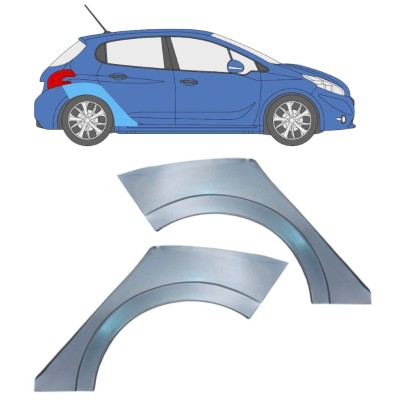 Takalokasuoja korjaussarja varten Peugeot 208 2012-2019 / Vasen+Oikea / Sarja 16318