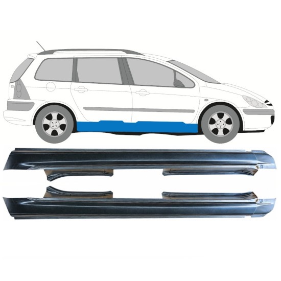 Kynnyspelti varten Peugeot 307 2001-2008 / Vasen+Oikea / COMBI / Sarja 16969
