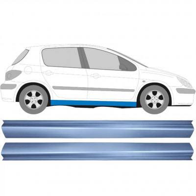 Kynnyspelti korjauspaneeli alempi osa varten Peugeot 307 2001-2008 / Vasen+Oikea / Sarja 10244