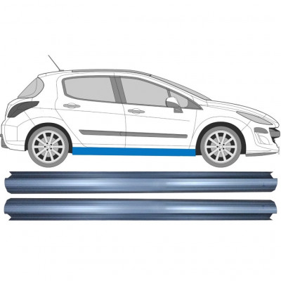 Kynnyspelti korjauspaneeli varten Peugeot 308 2007-2013 / Vasen+Oikea / Sarja 9481