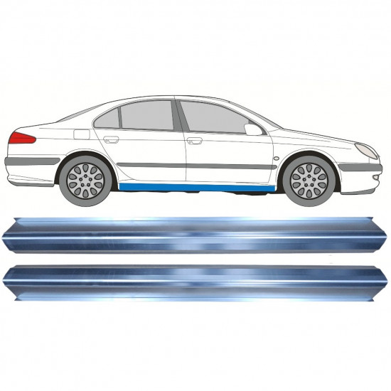 Kynnyspelti korjauspaneeli varten Peugeot 607 1999-2010 / Vasen = Oikea (symmetrinen) / Sarja 10952