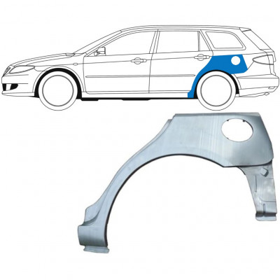 Takalokasuoja korjaussarja varten Mazda 6 2002-2008 / Vasen / COMBI 6134