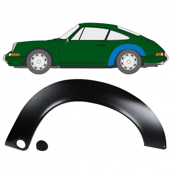 Takalokasuoja korjaussarja varten Porsche 911 1964-1974 / Vasen 12709