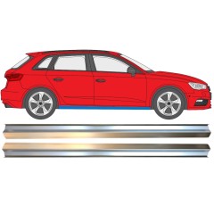 Kynnyspelti korjauspaneeli alempi osa varten Audi A3 8V 2012-2020 / Vasen+Oikea / Sarja 14994