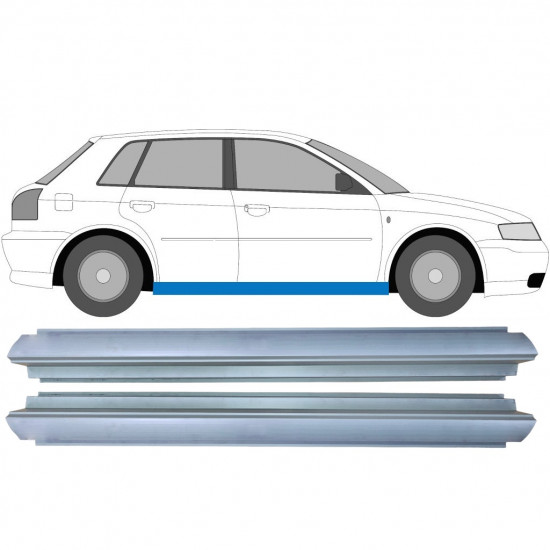 Kynnyspelti korjauspaneeli varten Audi A3 8L 1996-2003 / Vasen = Oikea (symmetrinen) / Sarja 10398