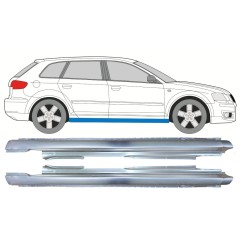Kynnyspelti varten Audi A3 8P 2003-2012 / Vasen+Oikea / Sarja 9999