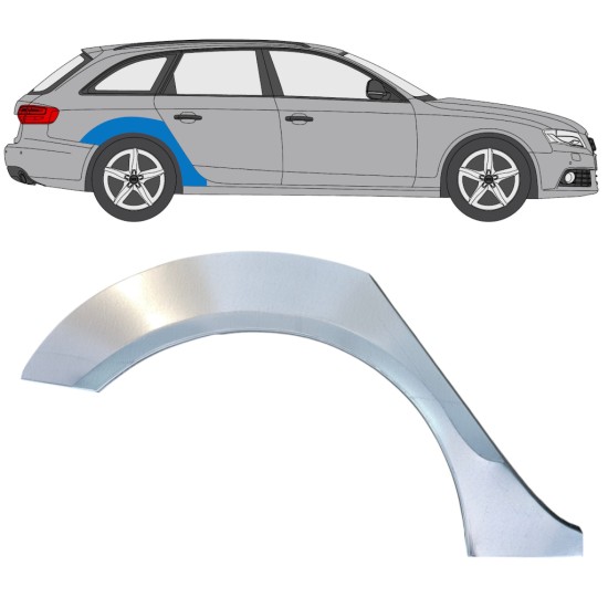 Takalokasuoja korjaussarja varten Audi A4 B8 2007-2016 / Oikea 16322