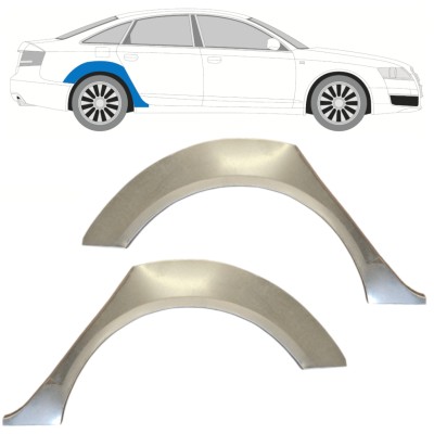 Takalokasuoja korjaussarja varten Audi A6 C6 2004-2010 / Vasen+Oikea / Sarja 14746