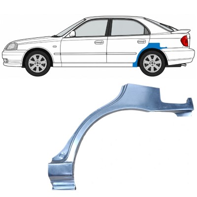 Takalokasuoja korjaussarja varten Hyundai Accent 2000-2006 / Vasen 7594