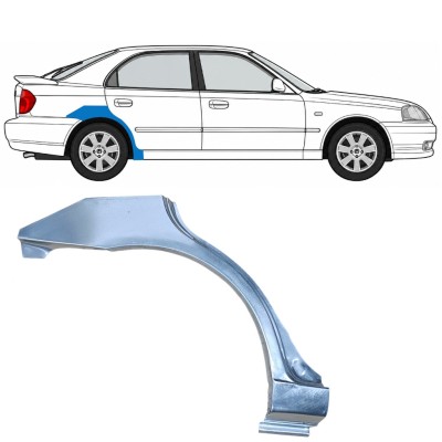 Takalokasuoja korjaussarja varten Hyundai Accent 2000-2006 / Oikea 7593