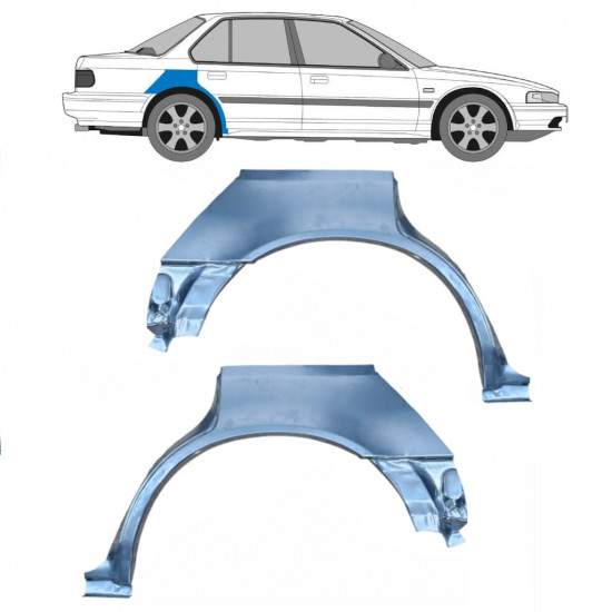 Takalokasuoja korjaussarja varten Honda Accord 1989-1993 / Vasen+Oikea / Sarja 9584