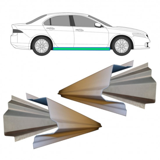 Sisäinen ja ulkoinen kynnyksen korjauspaneeli varten Honda Accord 2002-2008 / Sarja 11731