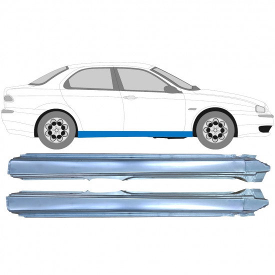 Kynnyspelti varten Alfa Romeo 156 1997-2005 / Vasen+Oikea / Sarja 9412