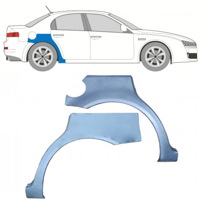 Takalokasuoja korjaussarja varten Alfa Romeo 159 2005-2012 / Vasen+Oikea / Sarja 10625