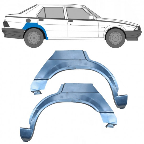 Takalokasuoja korjaussarja varten Alfa Romeo 75 1985-1992 / Vasen+Oikea / Sarja 10440