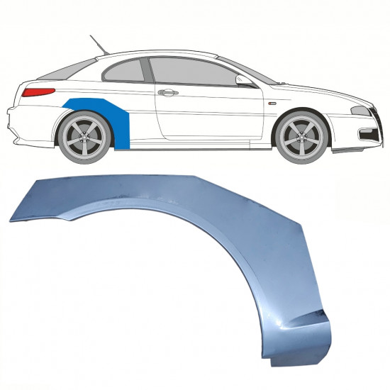 Takalokasuoja korjaussarja varten Alfa Romeo Gt 2003-2010 / Oikea 8693