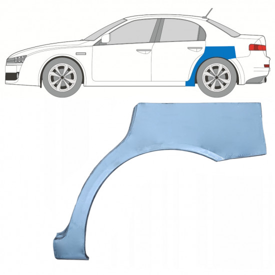 Takalokasuoja korjaussarja varten Alfa Romeo 159 2005-2012 / Vasen 7837