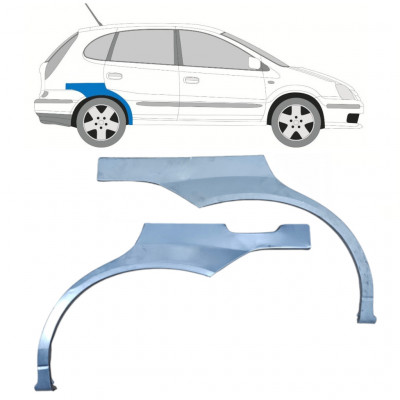 Takalokasuoja korjaussarja varten Nissan Almera Tino 2000-2006 / Vasen+Oikea / Sarja 10585