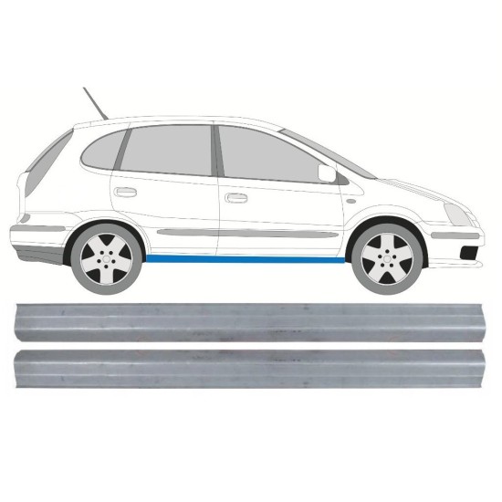 Kynnyspelti korjauspaneeli varten Nissan Almera Tino 2000-2006 / Vasen = Oikea (symmetrinen) / Sarja 10649