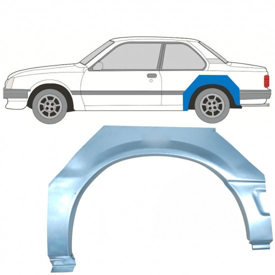 Takalokasuoja korjaussarja varten Opel Ascona C / Vauxhall Cavalier 1981-1988 / Vasen 7290