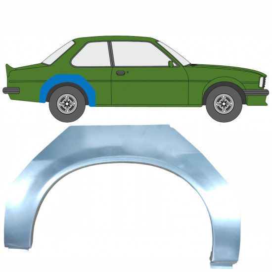 Takalokasuoja korjaussarja varten Opel Ascona B 1975-1981 / Oikea 8788