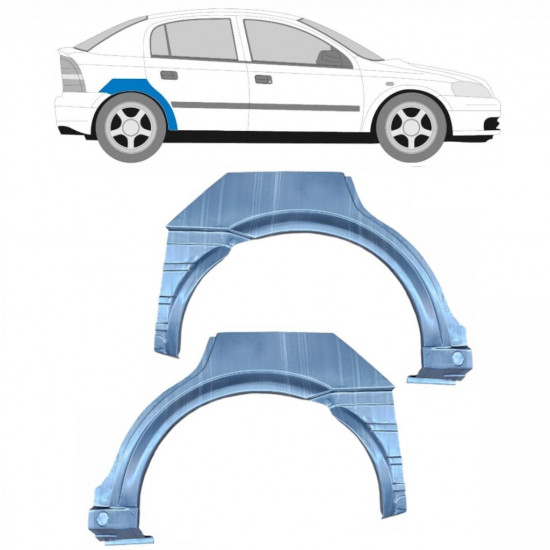 Takalokasuoja korjaussarja varten Opel Astra 1998-2009 / Vasen+Oikea / Sarja 9167