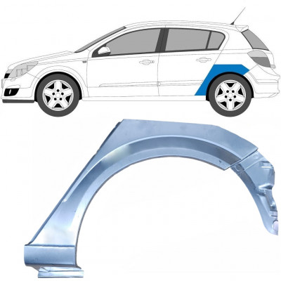 Takalokasuojan korjauspaneeli alaosa varten Opel Astra 2003-2014 / Vasen 6871