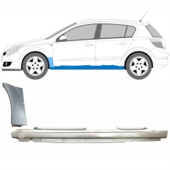 Täysi kynnys ja etulokasuojan korjauspaneeli varten Opel Astra H 2003-2014 / Vasen / Sarja 11162