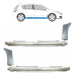 Täysi kynnys ja etulokasuojan korjauspaneeli varten Opel Astra H 2003-2014 / Sarja 11163