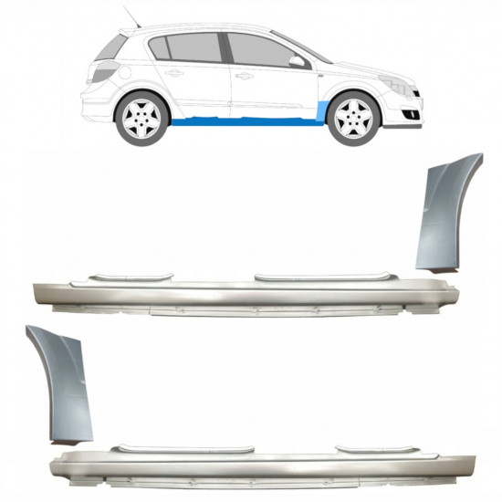 Kynnyksen ja etulokasuojan korjauspaneeli varten Opel Astra 2003-2014 11163