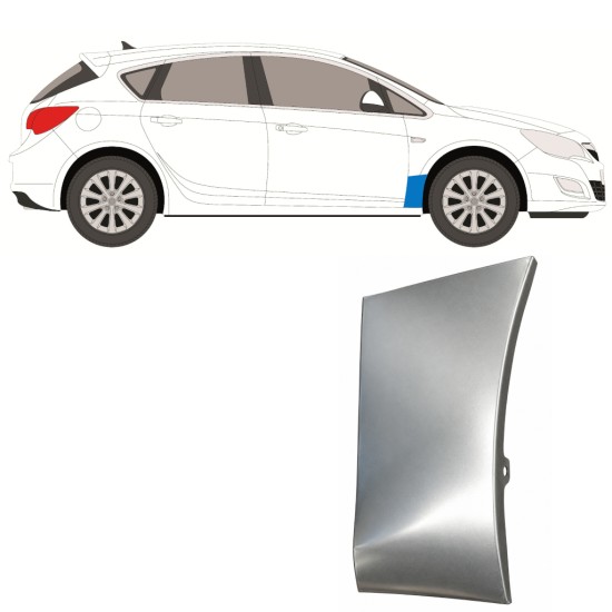 Etulokasuojan korjauspelti varten Opel Astra J 2009-2015 / Oikea 17165