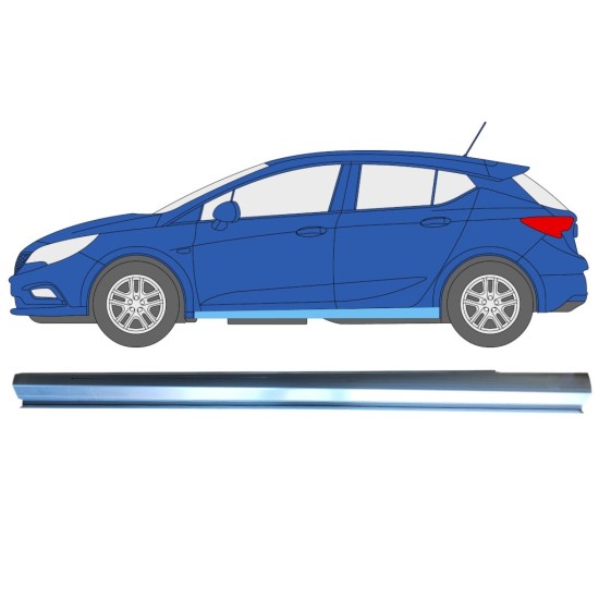 Kynnyspelti korjauspaneeli alempi osa
