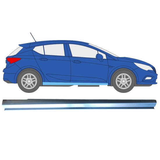 Kynnyspelti korjauspaneeli alempi osa varten Opel Vauxhall Astra K 2015-2022 / Oikea 16624