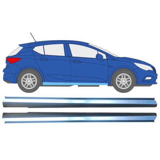 Kynnyspelti korjauspaneeli alempi osa varten Opel Vauxhall Astra K 2015-2022 / Vasen+Oikea / Sarja 16626