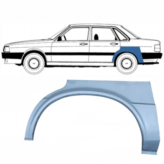 Takalokasuoja korjaussarja varten Audi 80 B2 1978-1986 / Vasen 8892