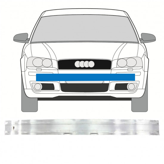 Etupuskurin vahvike varten Audi A3 03-12 7557