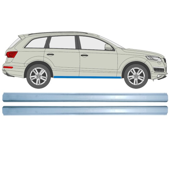 Kynnyspelti korjauspaneeli varten Audi Q7 2005-2015 / Vasen+Oikea / Sarja 14989 Kynnyspelti korjauspaneeli varten Audi Q7 2005-2015 / Vasen+Oikea / Sarja 14989
