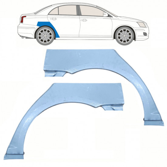 Takalokasuoja korjaussarja varten Toyota Avensis 2003-2008 / Vasen+Oikea / Sarja 10062