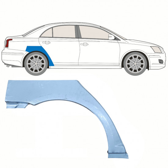 Takalokasuoja korjaussarja varten Toyota Avensis 2003-2008 / Oikea 8374