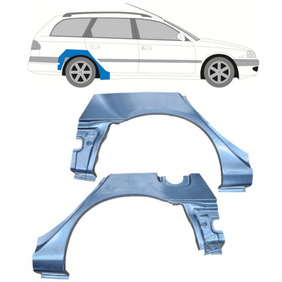 Takalokasuoja korjaussarja varten Toyota Avensis 1997-2003 / Vasen+Oikea / COMBI / Sarja 9813