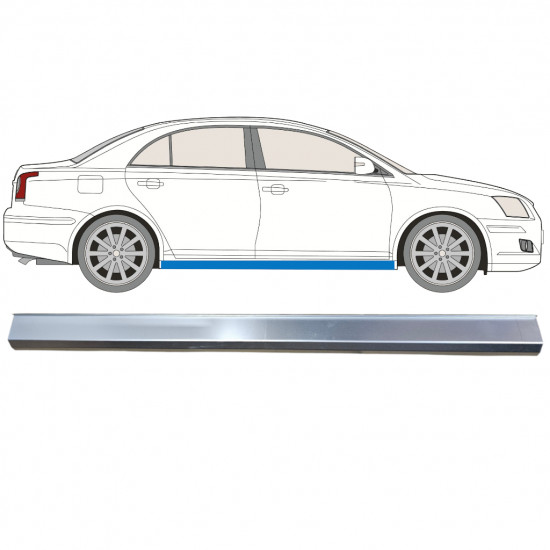 Kynnyspelti korjauspaneeli alempi osa varten Toyota Avensis T25 2003-2008 / Vasen = Oikea (symmetrinen) 12865